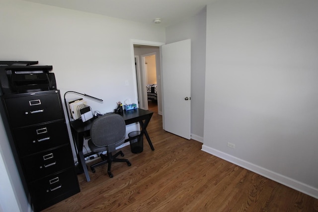 1188 Cypress Ln, Elk Grove Village, IL 60007 - home office with baseboards and wood finished floors