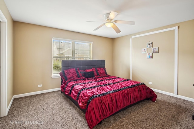 1119 Orangery Ct, Carol Stream, IL 60188 - bedroom with carpet floors and a ceiling fan