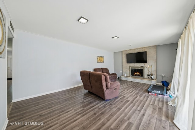 1826 E Tano Ln, Mount Prospect, IL 60056 - living room with a fireplace and wood finished floors