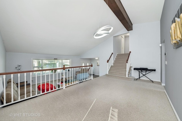 1826 E Tano Ln, Mount Prospect, IL 60056 - hall featuring carpet floors and an upstairs landing
