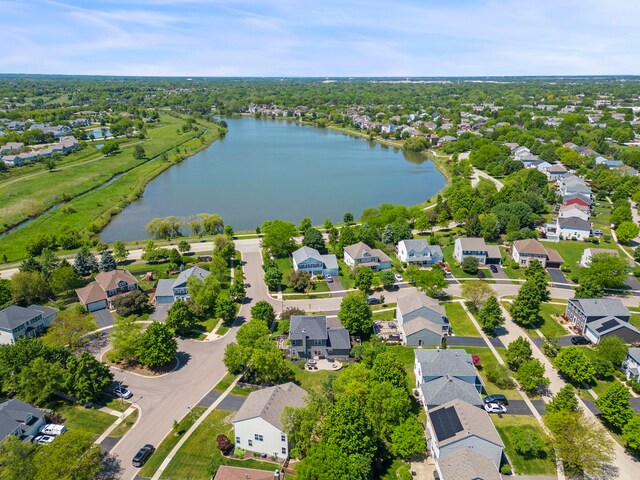 401 Manchester Rd, Oswego, IL 60543 - aerial view of residential area featuring a nearby body of water