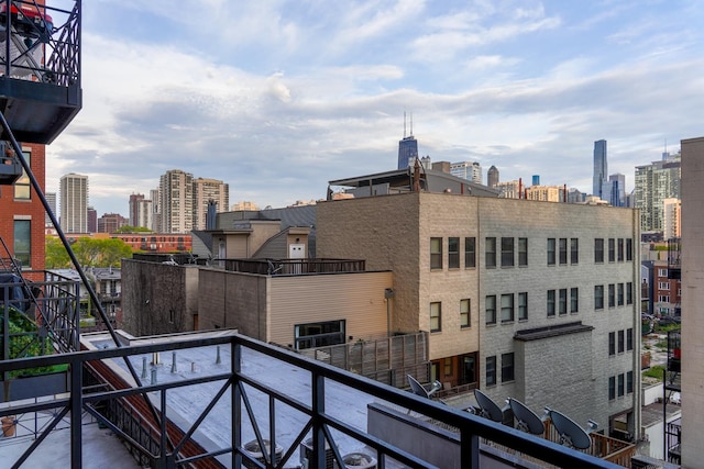 balcony with a skyline view