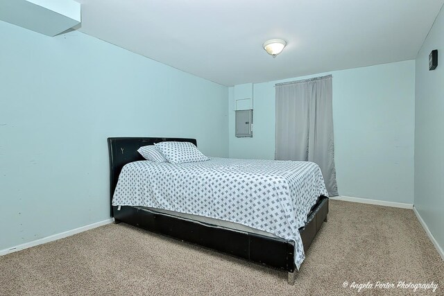 716 Lagoon Ter, Round Lake Beach, IL 60073 - carpeted bedroom with baseboards and electric panel