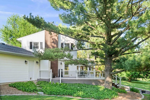 19423 Lakeside Ln, Bloomington, IL 61705 - view of front of home featuring a wooden deck