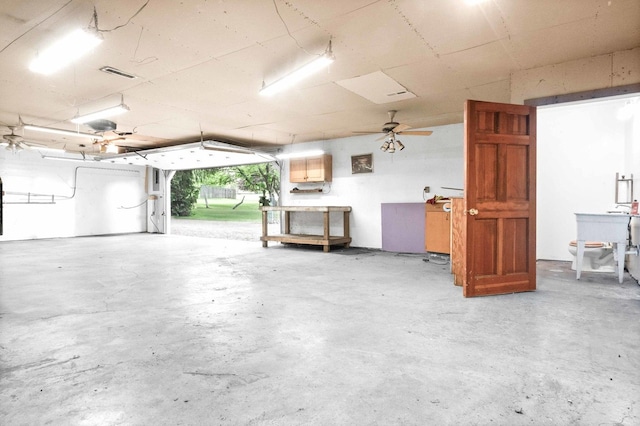 19423 Lakeside Ln, Bloomington, IL 61705 - garage with ceiling fan