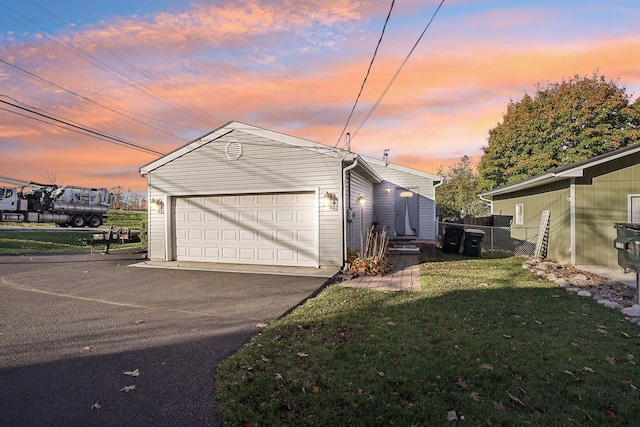 35634 N Greenleaf Ave, Ingleside, IL 60041 - garage at dusk featuring driveway
