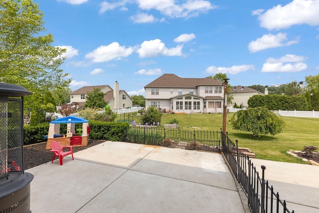 24006 Skyler Ln, Plainfield, IL 60586 - fenced backyard featuring a patio
