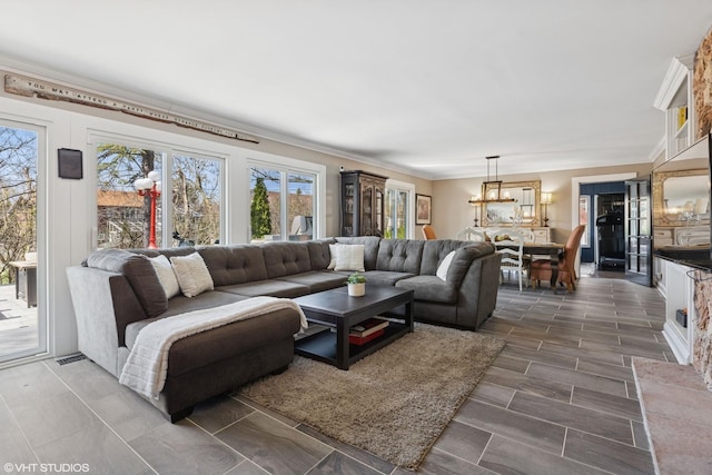 3300 Overland Pass, Northbrook, IL 60062 - living room featuring ornamental molding and wood finish floors