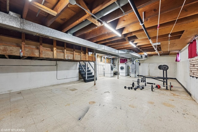 1826 Coolidge Ave, Berkeley, IL 60163 - unfinished basement with tile patterned floors and stairway