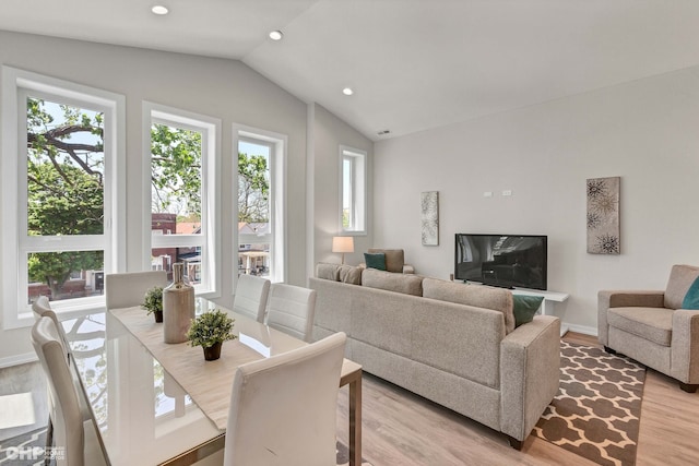 5201 S Wabash Ave, Chicago, IL 60615 - dining room featuring healthy amount of natural light, light wood-style floors, lofted ceiling, recessed lighting, and baseboards