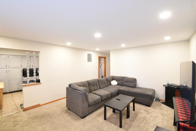 8848 Meade Ave, Oak Lawn, IL 60453 - living area with recessed lighting and light colored carpet