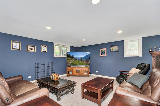 16313 Bob White Cir, Orland Park, IL 60467 - carpeted living room with recessed lighting and baseboards
