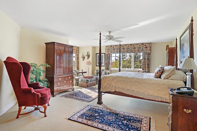 64 Ridge Rd, Barrington Hills, IL 60010 - bedroom with carpet flooring, baseboards, and ceiling fan
