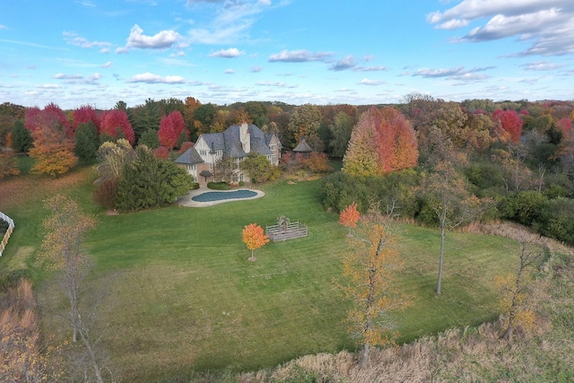 64 Ridge Rd, Barrington Hills, IL 60010 - aerial view of property and surrounding area featuring a heavily wooded area