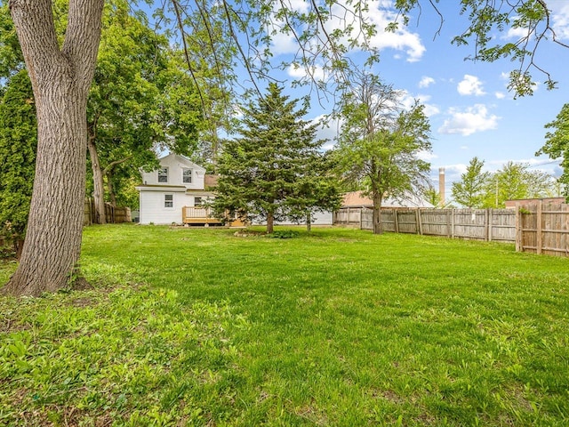 426 Reed St, Pecatonica, IL 61063 - view of yard with a wooden deck