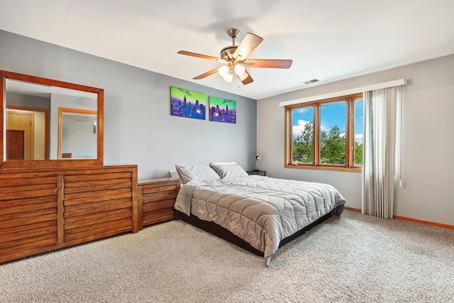10248 SW Hwy Unit 3C, Chicago Ridge, IL 60415 - carpeted bedroom with baseboards and a ceiling fan