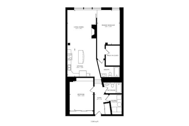 2654 W Medill Ave Unit 202, Chicago, IL 60647 - room layout