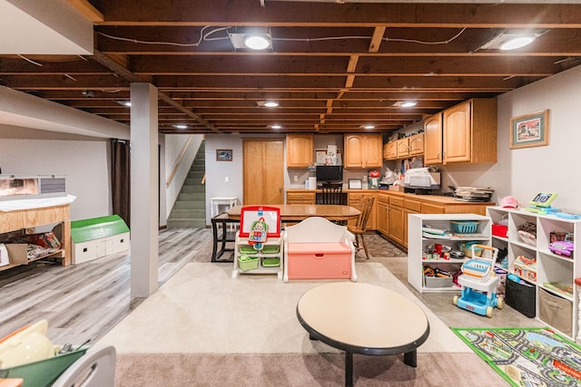 854 Meadow Ln, Sycamore, IL 60178 - game room with light wood-style flooring