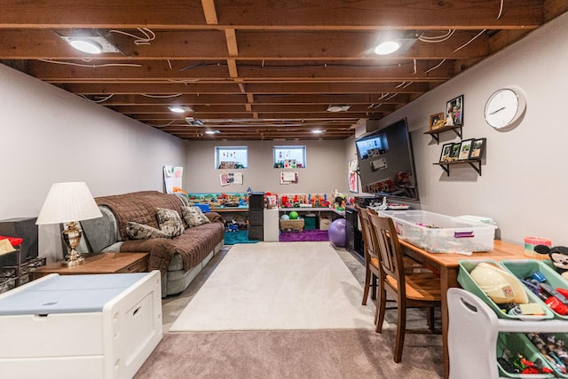 854 Meadow Ln, Sycamore, IL 60178 - recreation room featuring light carpet