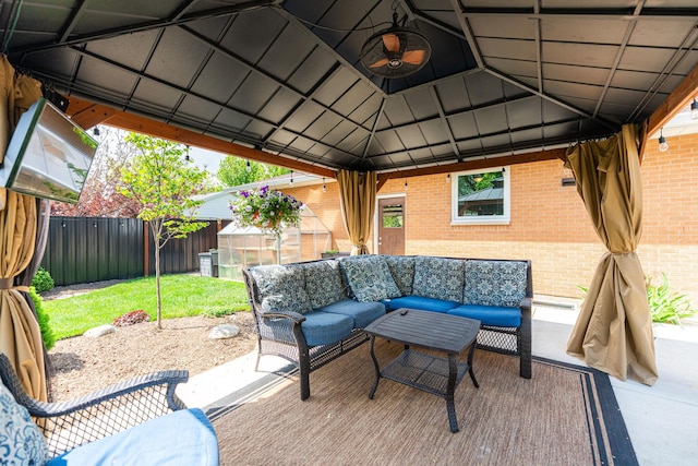 854 Meadow Ln, Sycamore, IL 60178 - view of patio with a gazebo and outdoor lounge area