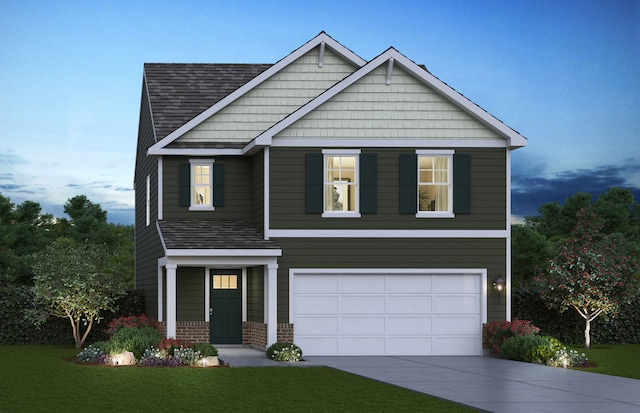 3705 Stockton Dr, Joliet, IL 60436 - craftsman house with concrete driveway, an attached garage, and a front yard