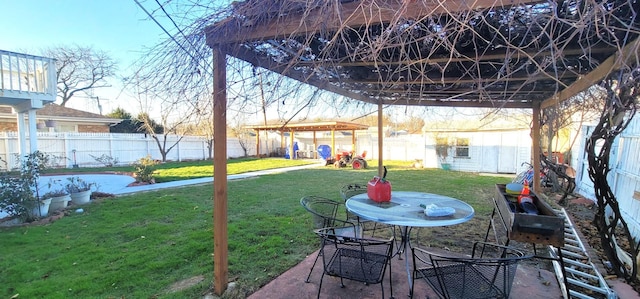 5644 Lyons St, Morton Grove, IL 60053 - view of yard featuring a patio area and outdoor dining area