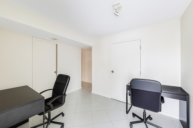 1440 N Lake Shore Dr Unit 4Bd, Chicago, IL 60610 - office area featuring light tile patterned floors