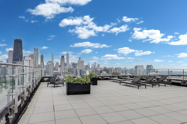 1440 N Lake Shore Dr Unit 4Bd, Chicago, IL 60610 - view of patio / terrace featuring a view of skyline