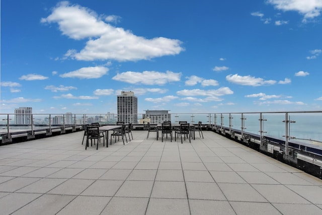 1440 N Lake Shore Dr Unit 4Bd, Chicago, IL 60610 - view of patio / terrace featuring outdoor dining space and a water view