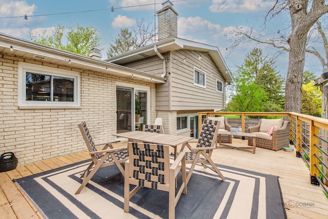 5045 S Rd, Gurnee, IL 60031 - wooden deck featuring outdoor lounge area and outdoor dining area