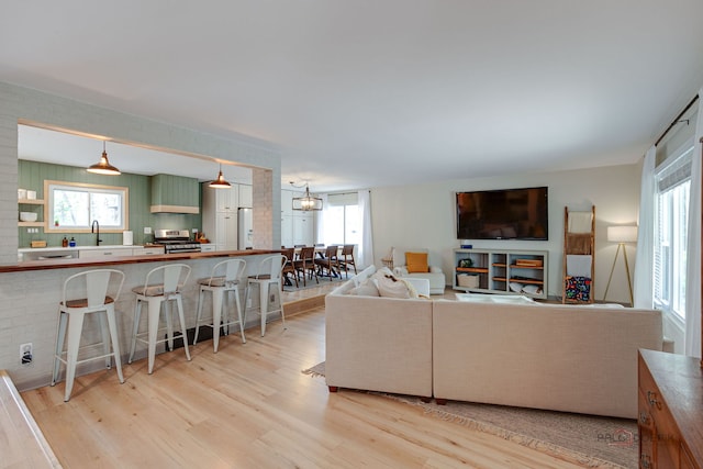 5045 S Rd, Gurnee, IL 60031 - living room featuring light wood finished floors