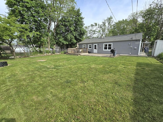 196 Susan Ln, Steger, IL 60475 - view of yard featuring a deck