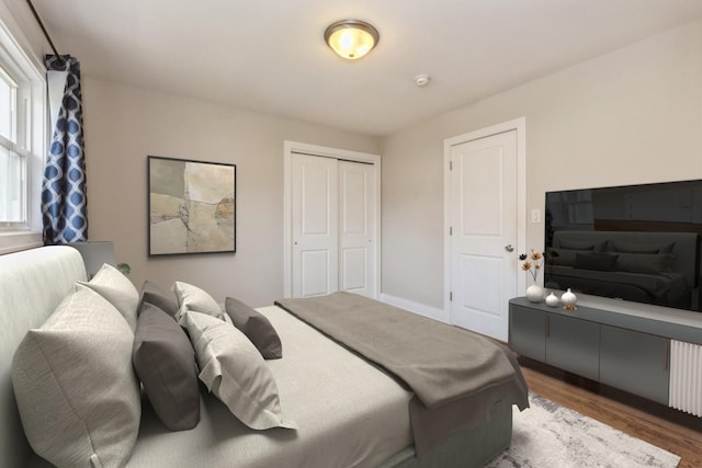 8128 N Odell Ave, Niles, IL 60714 - bedroom with wood finished floors and a closet