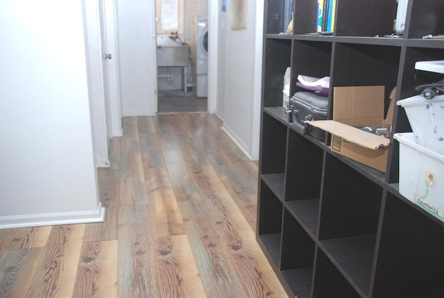 735 Lamon Ave, Wilmette, IL 60091 - hallway with light wood-type flooring and baseboards