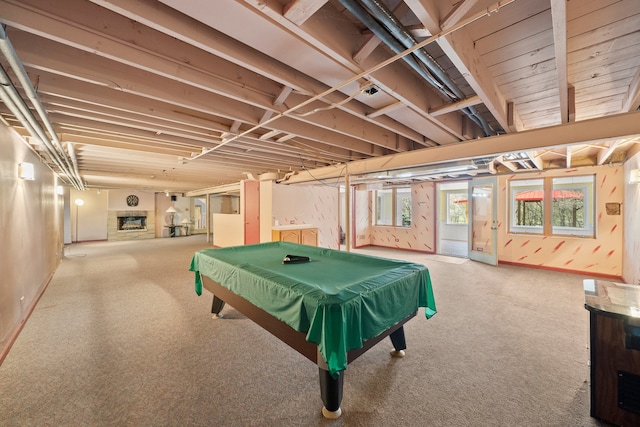 16608 W 135th St, Lemont, IL 60439 - recreation room with carpet flooring and billiards