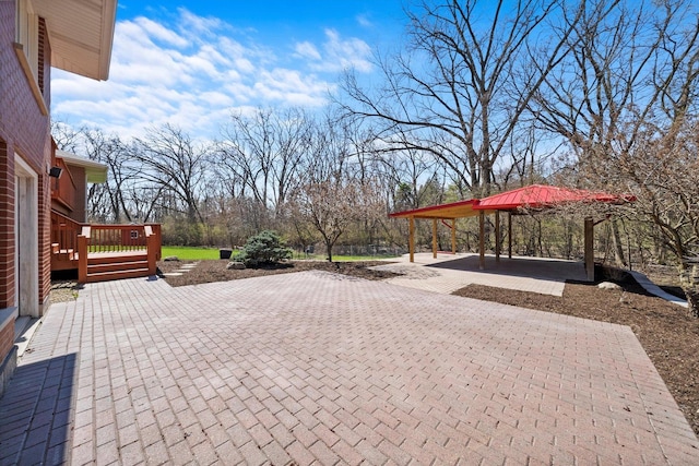 16608 W 135th St, Lemont, IL 60439 - view of patio with a deck and a gazebo
