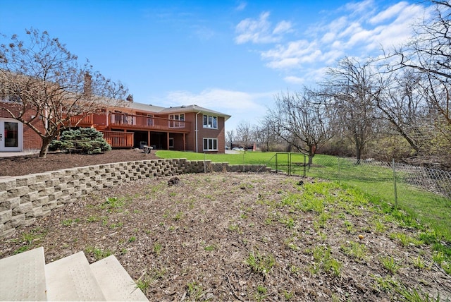 16608 W 135th St, Lemont, IL 60439 - view of yard featuring a wooden deck