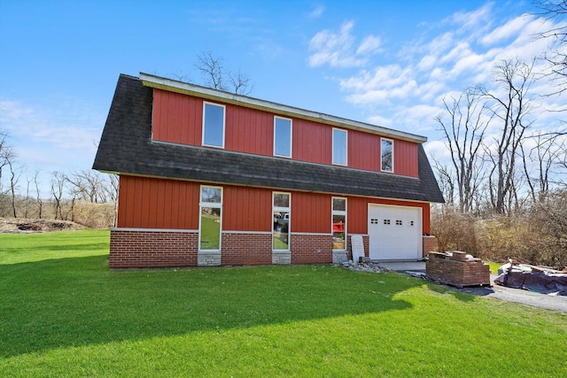 16608 W 135th St, Lemont, IL 60439 - view of front facade with a front yard, a garage, asphalt driveway, and roof with shingles