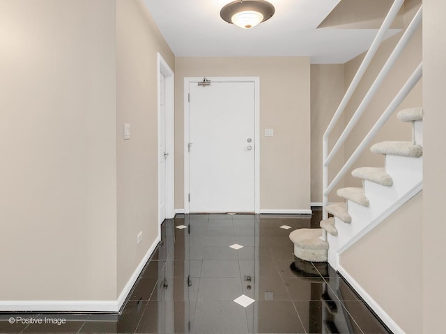 1409 Burr Oak Rd Unit 109A, Hinsdale, IL 60521 - entrance foyer featuring stairway and baseboards