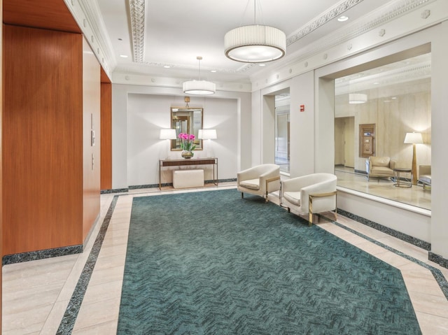 lobby featuring recessed lighting