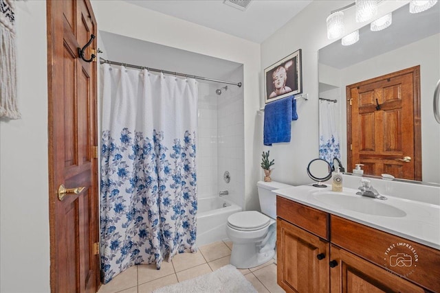 3722 Saint Germain Pl, Saint Charles, IL 60175 - full bath featuring tile patterned flooring, vanity, shower / bath combo, and toilet