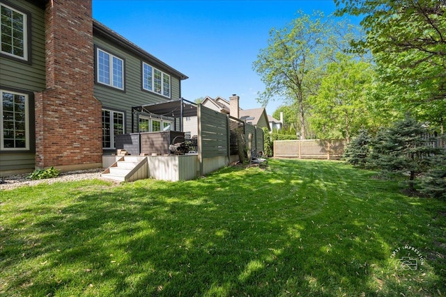 3722 Saint Germain Pl, Saint Charles, IL 60175 - view of yard with a deck
