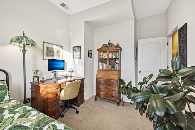 4914 S Washington Park Ct, Chicago, IL 60615 - bedroom featuring light carpet, an office area, and baseboards