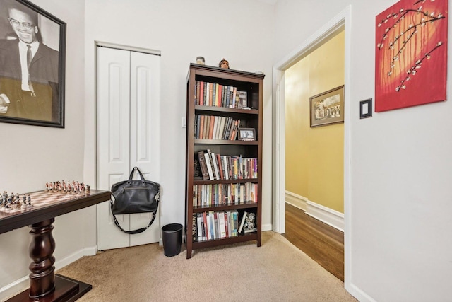 4914 S Washington Park Ct, Chicago, IL 60615 - living area with carpet floors and baseboards