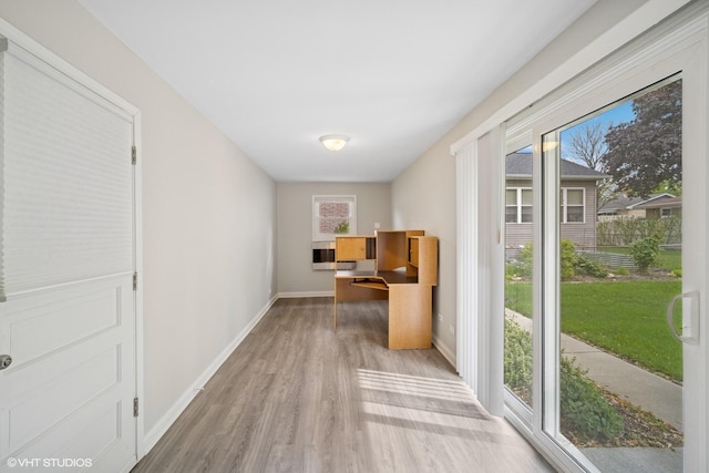 521 N Greenwood Dr, Palatine, IL 60074 - unfurnished office with wood finished floors and baseboards
