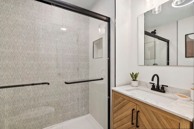 3104 N Sacramento Ave, Chicago, IL 60618 - bathroom with a stall shower and vanity