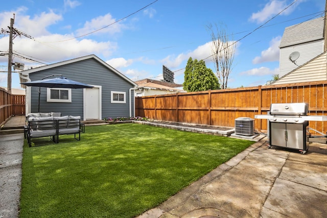 3104 N Sacramento Ave, Chicago, IL 60618 - view of yard featuring a patio area, central AC, and outdoor lounge area
