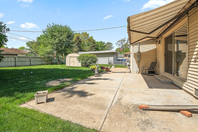 7009 W 115th Pl, Worth, IL 60482 - view of patio featuring a storage unit and an outdoor structure