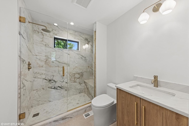 1107 Quassey Ave, Lake Bluff, IL 60044 - bathroom featuring a marble finish shower and vanity