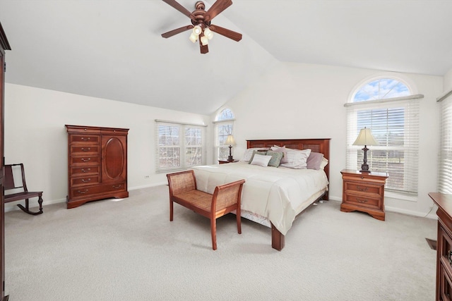 625 Fielding Place Ct, Barrington, IL 60010 - bedroom with multiple windows, light carpet, baseboards, and high vaulted ceiling